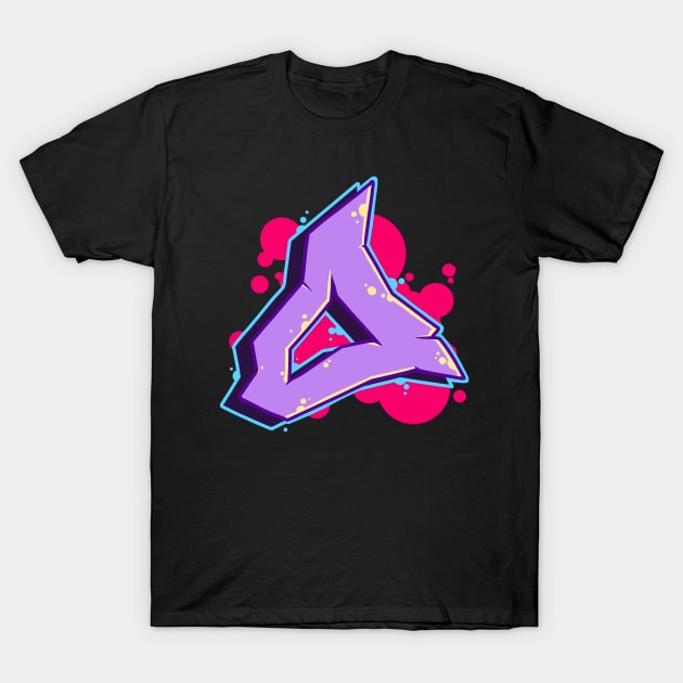 Letter O - Graffiti Street Art Style T-Shirt by CreativeOpus